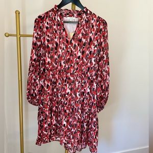 NWT- Jade Kyle Watercolor dress- red brush